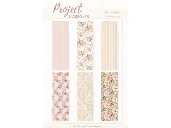 Alpha Project Makeover Wallpapers set by sims4luxury - The Sims 4 Custom Content