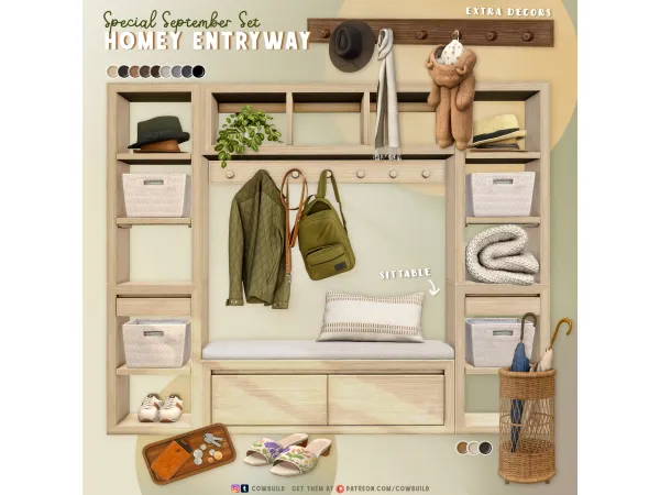 Alpha Homey Entryway by Cowbuild - The Sims 4 Custom Content