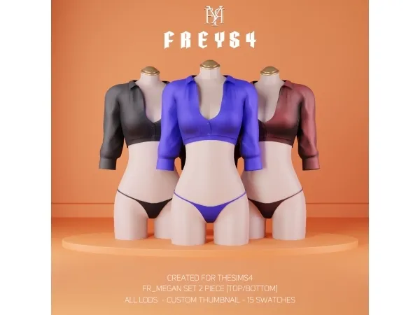 Mix Megan Set 2 piece - The Sims 4 Custom Content