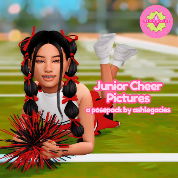 Mix Junior Cheer Pictures Posepack by ashlegacies - The Sims 4 Custom Content