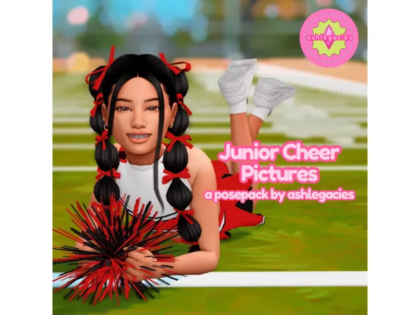 Mix Junior Cheer Pictures Posepack by ashlegacies - The Sims 4 Custom Content