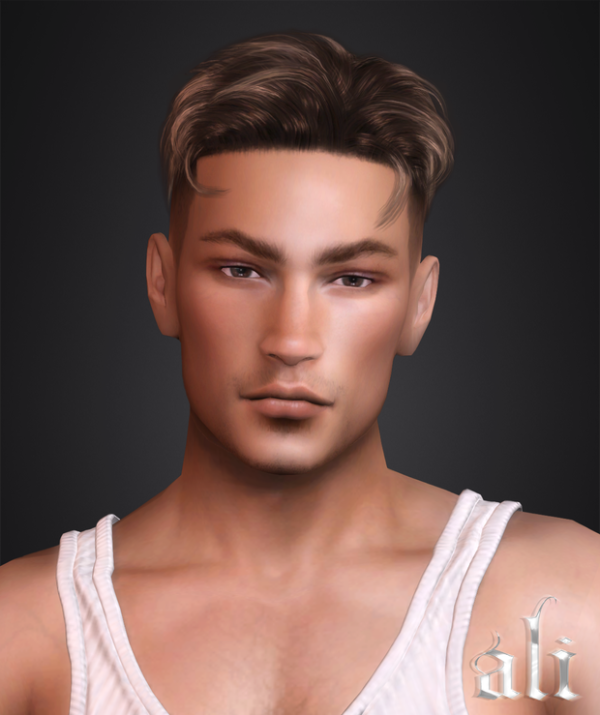 Alpha GIOVANI hairstyle by simsfinds - The Sims 4 Custom Content