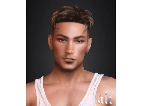 Alpha GIOVANI hairstyle by ali_s4cc - The Sims 4 Custom Content