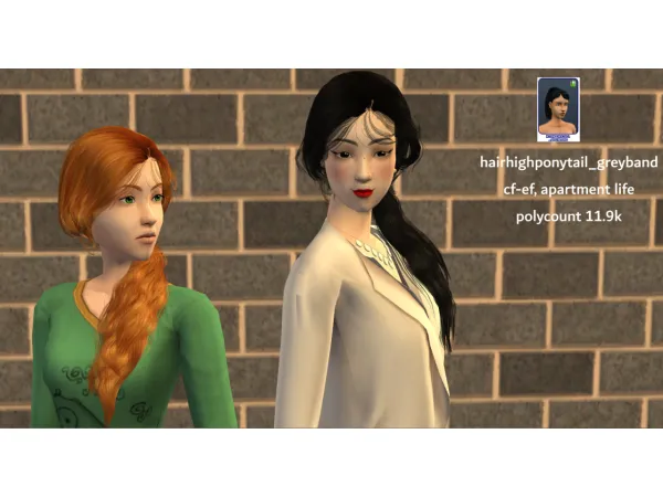 fhairhighponytail_greyband - The Sims 2 Custom Content
