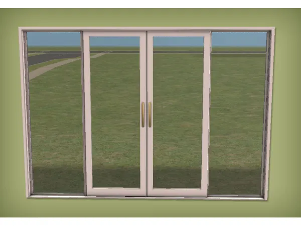 Ava Sliding Door B 4 Tiles for by simsfinds - The Sims 2 Custom Content