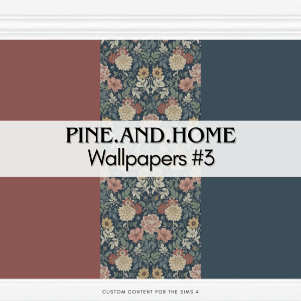 Alpha PineAndHome Wallpapers 3 by simsfinds - The Sims 4 Custom Content