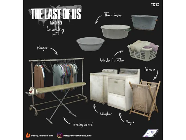 The Last Of Us Ranch Set Laundry part 1 - The Sims 2 Custom Content