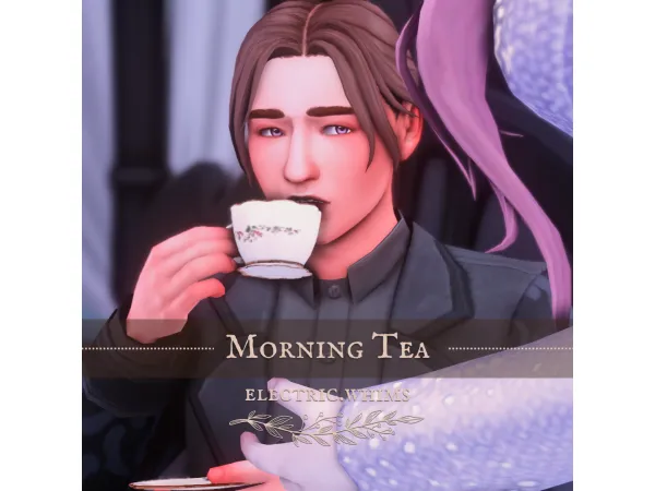 Mix Morning Tea Pose Pack by ElectricWhims - The Sims 4 Custom Content