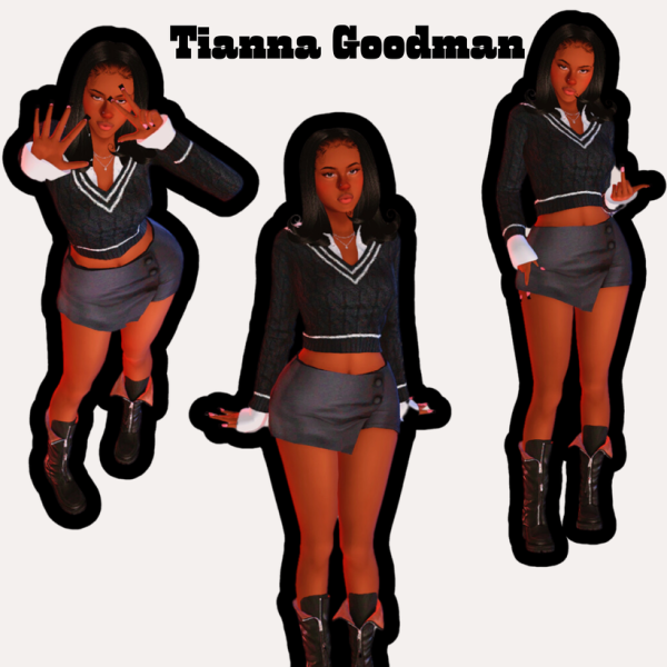 Maxis Match Tianna Goodman Cas Fully Clothed by simsfinds - The Sims 4 Custom Content