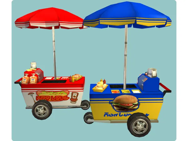 ZDD_Exnem_Simlish_FoodCarts - The Sims 2 Custom Content