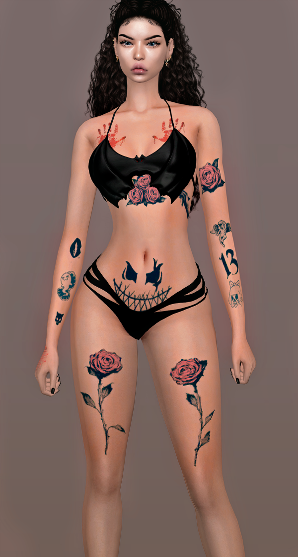 Mix Tattoo 13th by simsfinds - The Sims 4 Custom Content