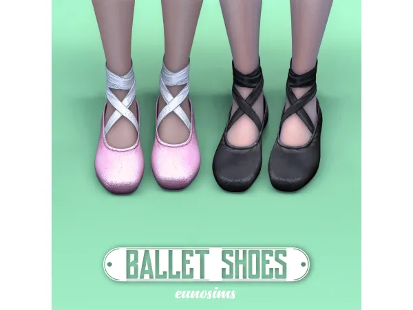 Alpha Ballet Shoes by Eunosims - The Sims 4 Custom Content