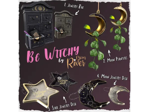 Alpha Be Witchy set by MoonRiver - The Sims 4 Custom Content