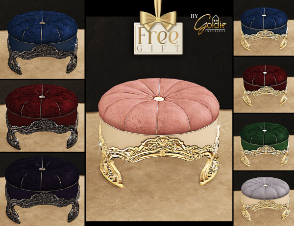 Alpha Luxury pouf by goldie_s4 - The Sims 4 Custom Content