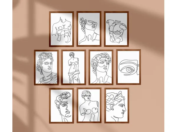 Mix Greek Art in Lines portatil by universo - The Sims 4 Custom Content