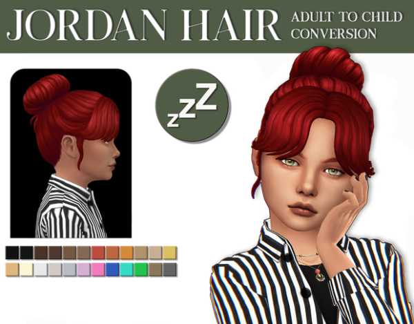 Maxis Match Jordan Hair by simsfinds - The Sims 4 Custom Content