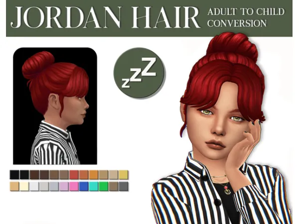 Maxis Match Jordan Hair - The Sims 4 Custom Content