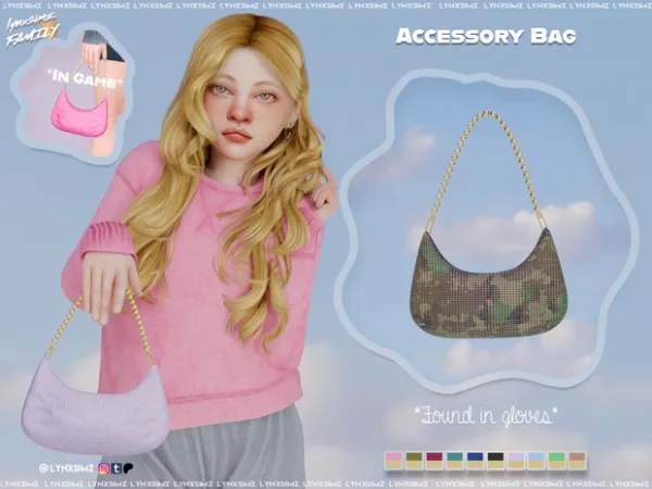 Alpha Bag Accessory Child by simsfinds - The Sims 4 Custom Content
