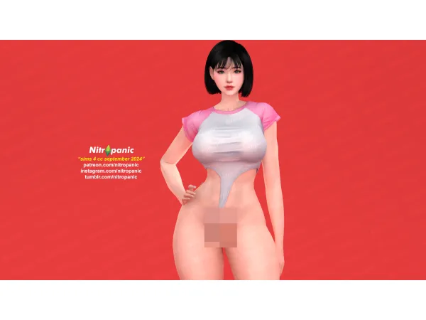 Alpha Nitropanic_Tae Bodysuit - The Sims 4 Custom Content