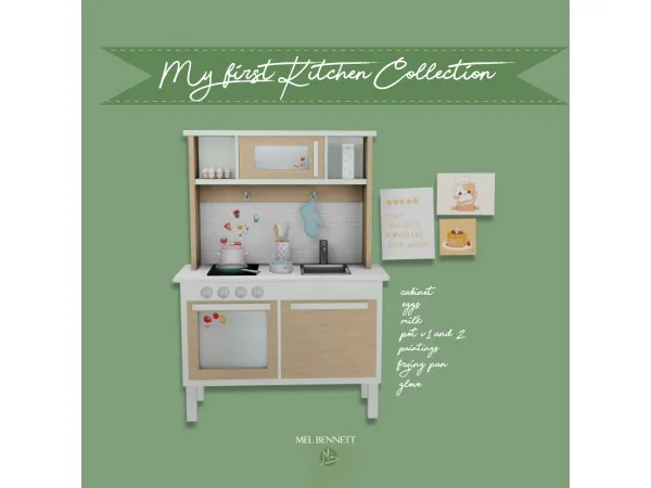 Alpha My First Kitchen Collection - The Sims 4 Custom Content