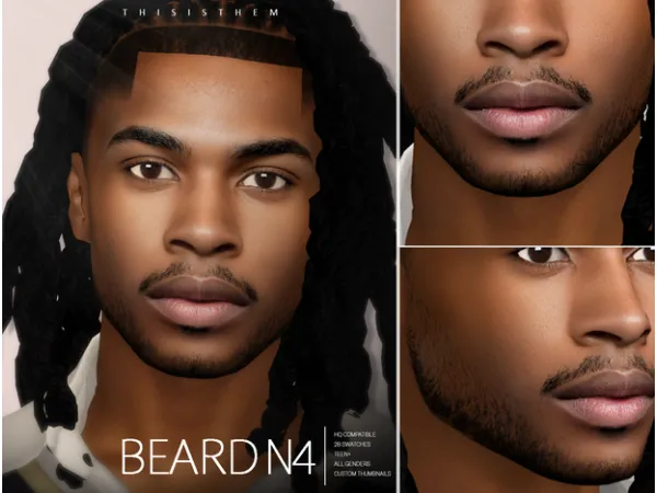 Alpha Beards N4 N5 N6 by thisisthem - The Sims 4 Custom Content