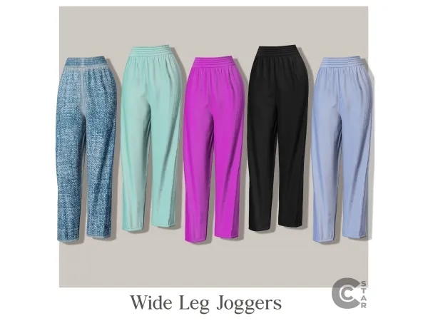 Alpha Wide Leg Joggers cool_content_star - The Sims 4 Custom Content
