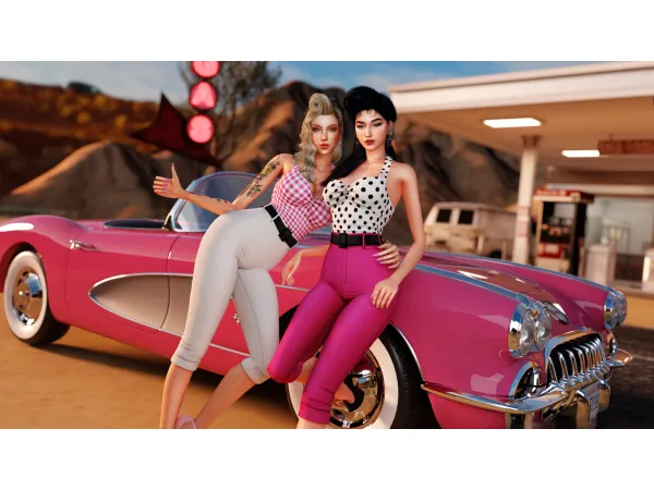 Alpha Rockabilly Amy Clothing Setby WisteriaSims - The Sims 4 Custom Content