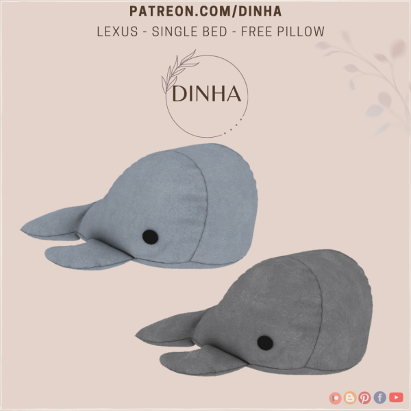 Alpha Lexus Single Bed Pillow by dinhagamer - The Sims 4 Custom Content