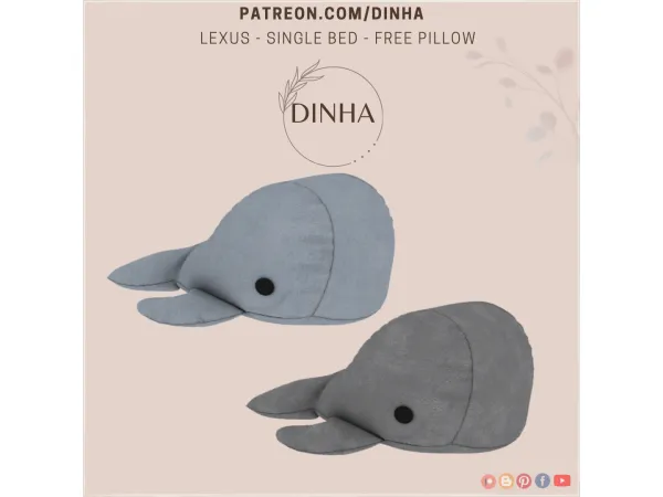 Alpha Lexus Single Bed Pillow - The Sims 4 Custom Content
