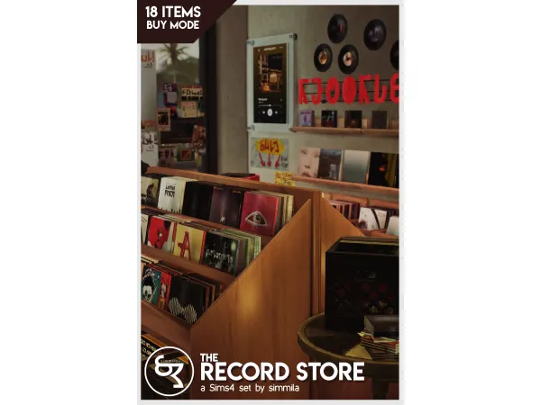 Maxis Match The Record Store by SIMMILA - The Sims 4 Custom Content