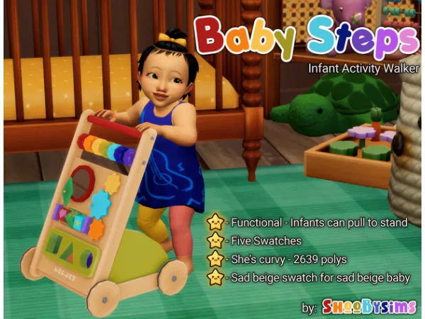 Alpha Baby Steps Infant Activity Walker by shoobysims - The Sims 4 Custom Content