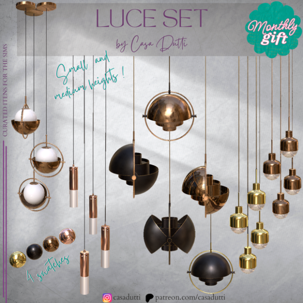 Alpha Luce set by casadutti - The Sims 4 Custom Content