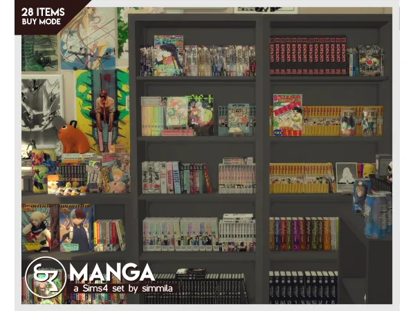 Maxis Match Manga Set by SIMMILA - The Sims 4 Custom Content