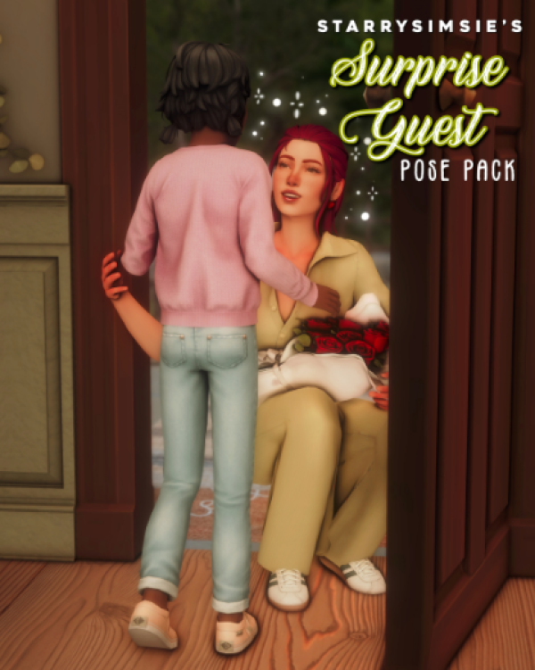 Mix Surprise Guest Pose Pack by simsfinds - The Sims 4 Custom Content