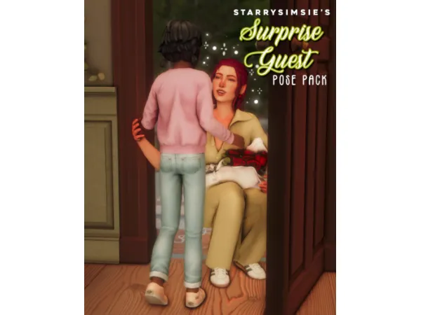 Mix Surprise Guest Pose Pack by StarrySimsie - The Sims 4 Custom Content