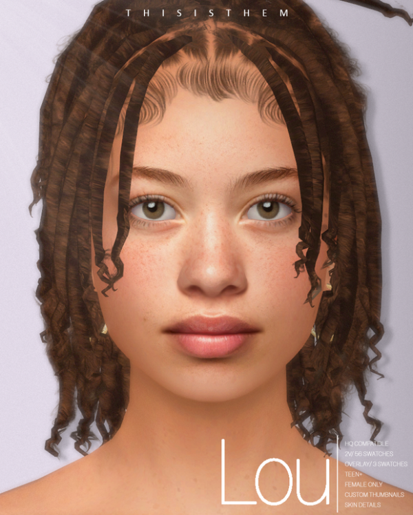 Alpha Lou Skin Sim by thisisthem - The Sims 4 Custom Content