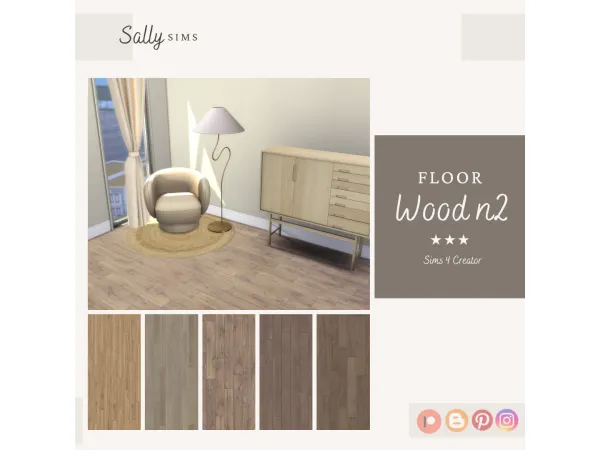 Alpha Floor WOOD N2 - The Sims 4 Custom Content