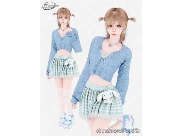 Alpha CINNAMOROLL OUTFIT - The Sims 4 Custom Content
