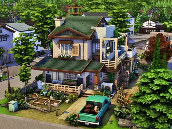 Maxis Match Japanese Inspired House by RaySims9 - The Sims 4 Custom Content