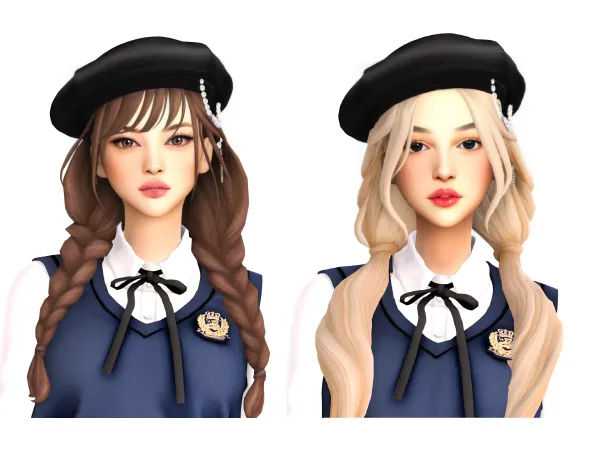 Maxis Match Cute High School Girls by miwisimsie - The Sims 4 Custom Content