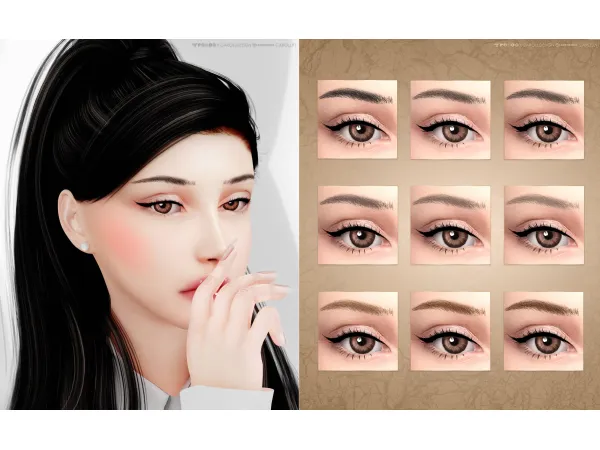Alpha Brows 54 HQ by CarollDesign - The Sims 4 Custom Content