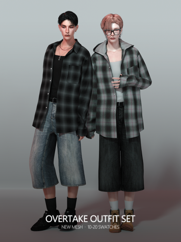 Alpha Overtake Outfit Set by simsfinds - The Sims 4 Custom Content