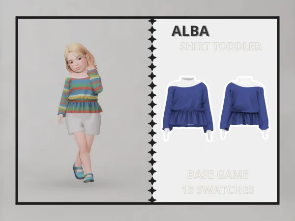 Alpha Alba Shirt Toddler by clarity-sims - The Sims 4 Custom Content