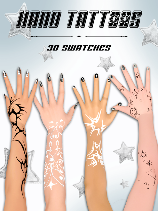 Mix Hand Tattoos by simsfinds - The Sims 4 Custom Content
