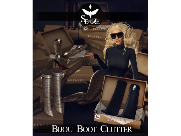 Maxis Match October Break Bijou Boot Clutter by Sentate - The Sims 4 Custom Content
