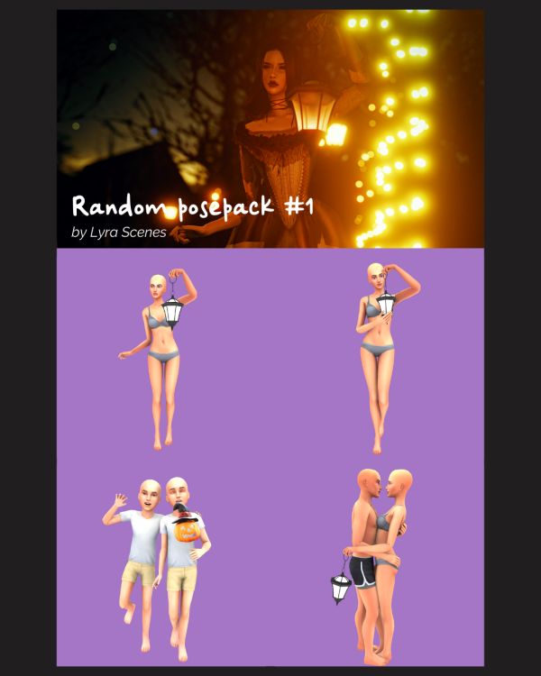 Alpha Random Posepack 1 by missmoonsims - The Sims 4 Custom Content