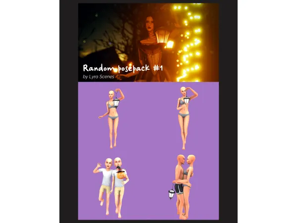 Alpha Random Posepack 1 - The Sims 4 Custom Content
