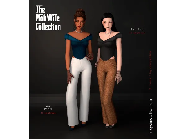 Maxis Match [The Mob Wife Collection] Fur Top by Liyahsim - The Sims 4 Custom Content