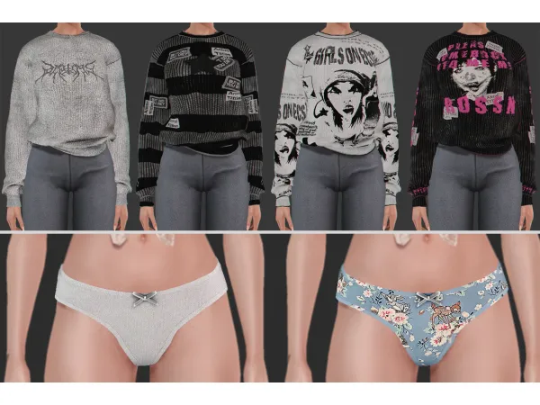 Babyetears Sweatshirt by grimothy - The Sims 3 Custom Content