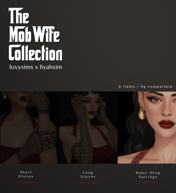 Maxis Match [The Mob Wife Collection] Water Drop Earrings by liyahsim - The Sims 4 Custom Content